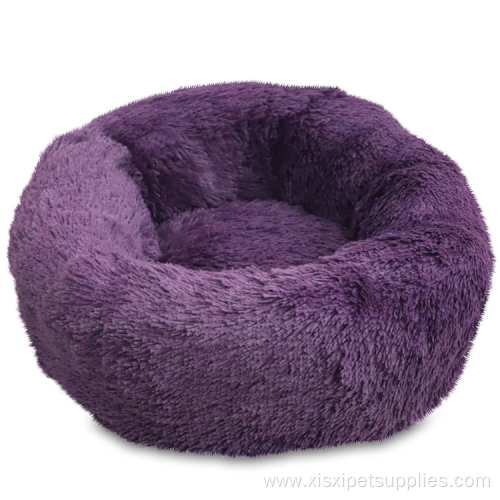 Comfy Calming Solid Pet Bed For Dogs